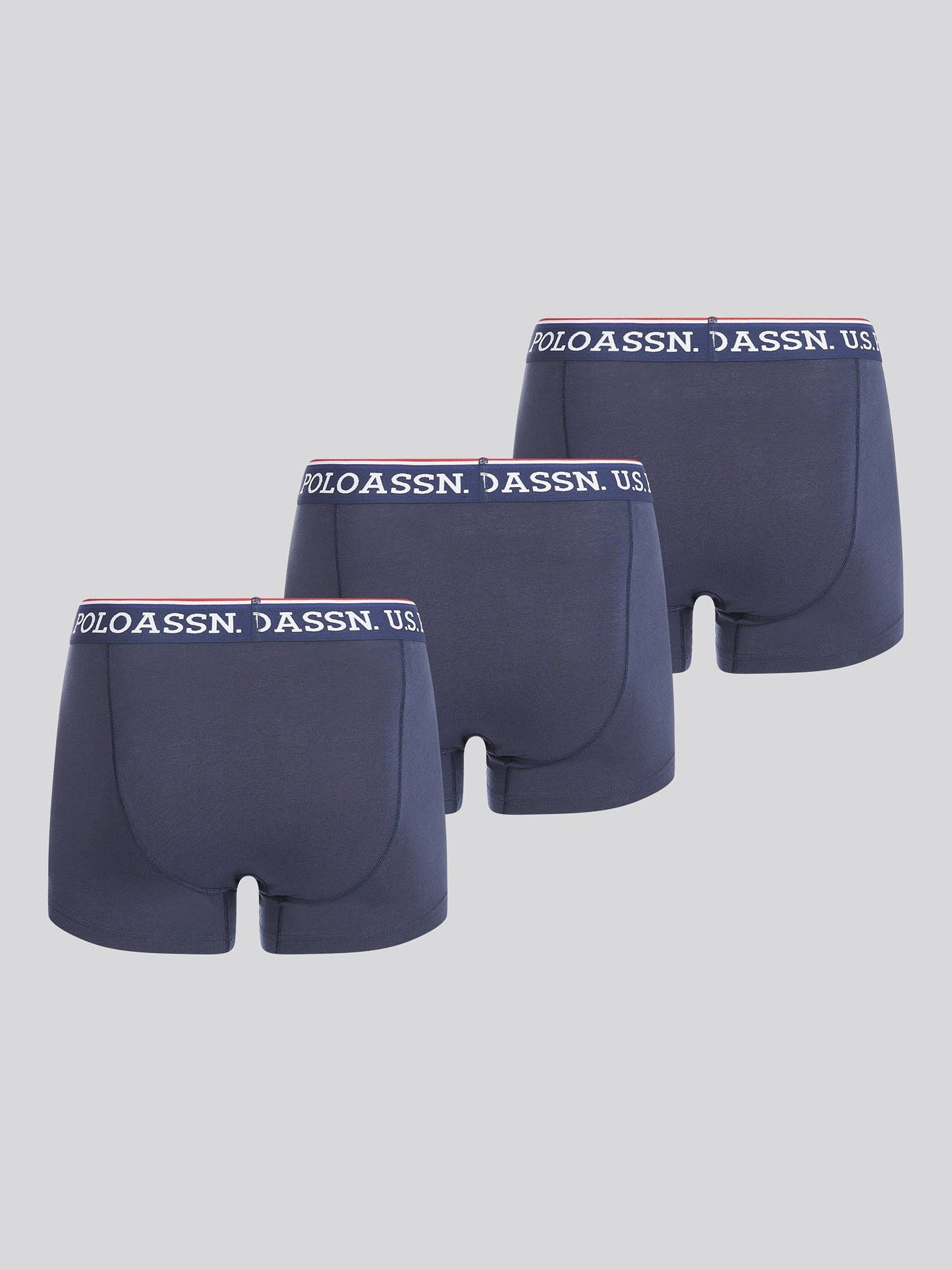 Mens 3 Pack Brand Highlight Boxer Shorts Dark Sapphire Navy / White DHM