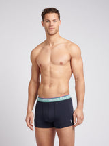 Mens 3 Pack Brand Highlight Boxer Shorts Dark Sapphire Navy