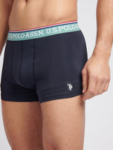 Mens 3 Pack Brand Highlight Boxer Shorts Dark Sapphire Navy