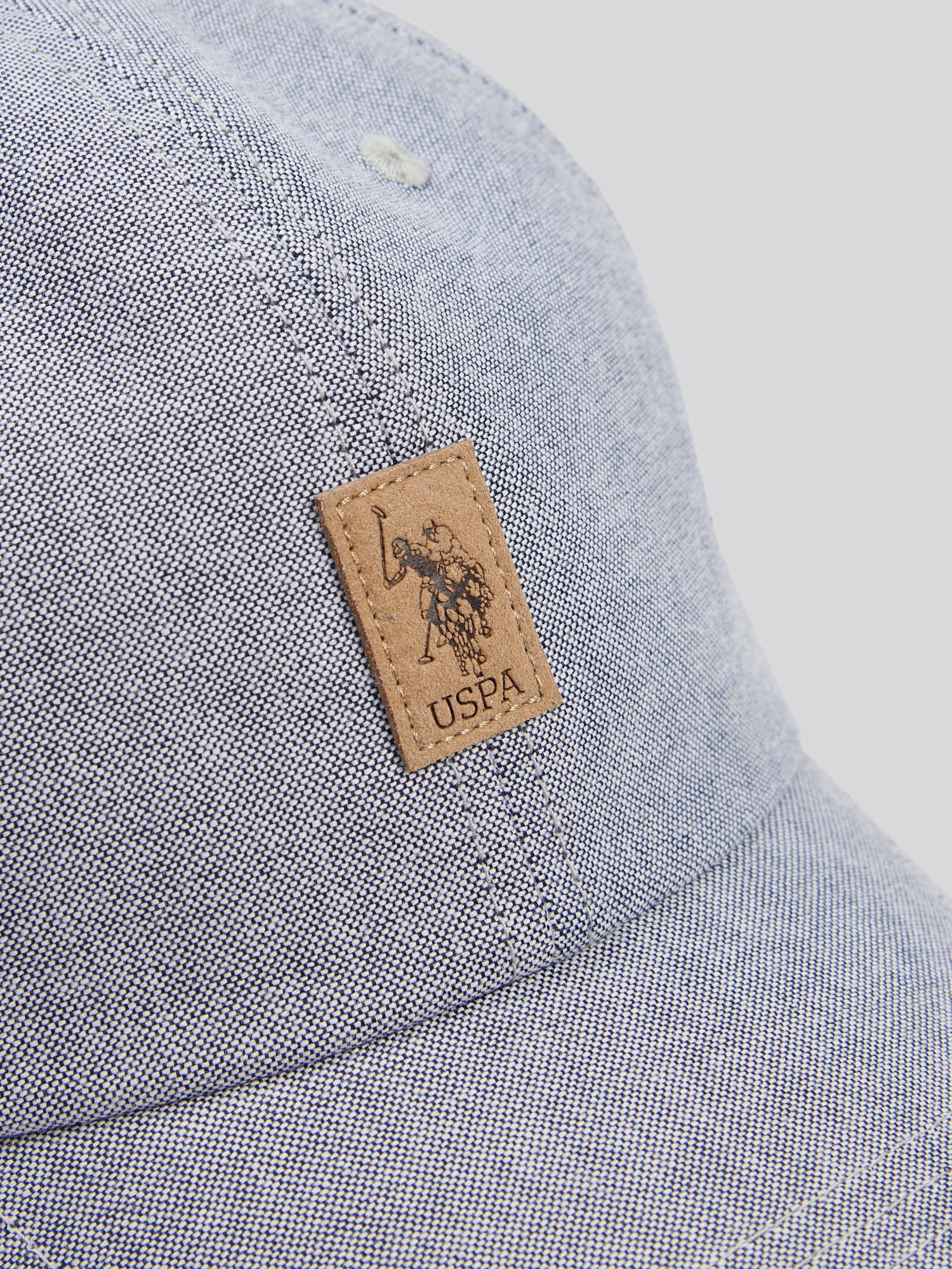 Mens Double Horsemen Badge Cap in Charcoal Grey Marl
