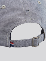 Mens Double Horsemen Badge Cap in Charcoal Grey Marl