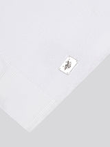 Mens Texture Open Collar Knit Polo Shirt in Bright White