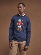 Mens Chuck Knit Crew in Dark Sapphire Navy