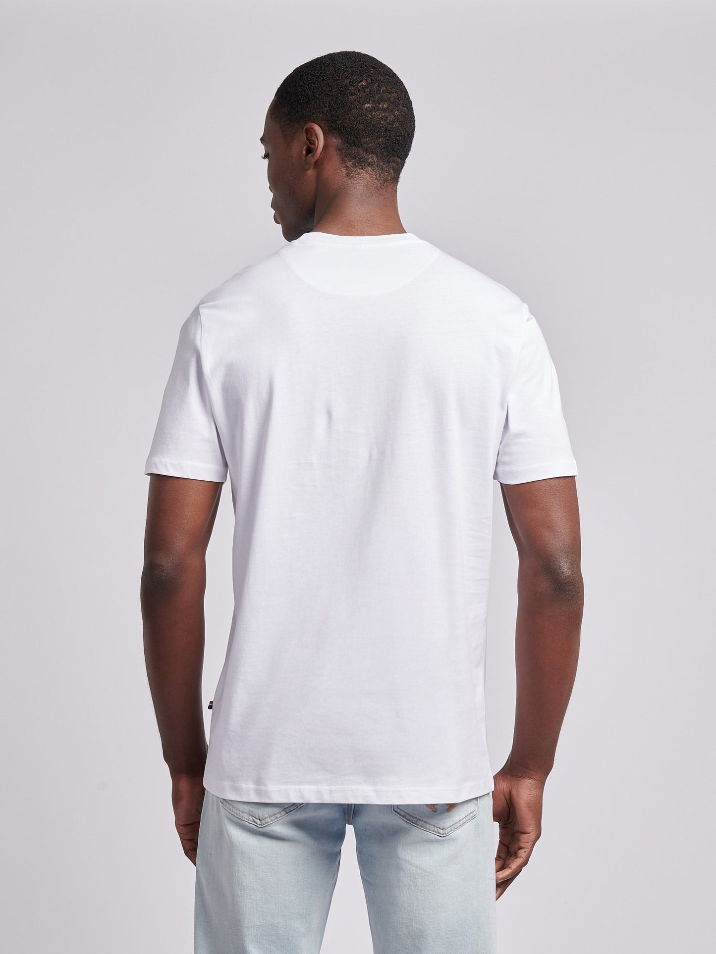 Mens Double Horsemen Graphic T-Shirt Bright White