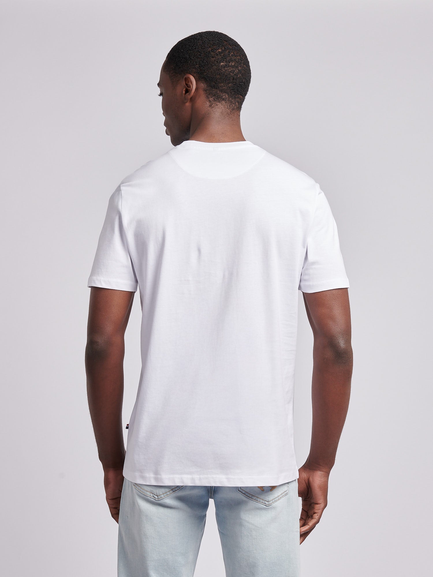 Mens Double Horsemen Graphic T-Shirt Bright White