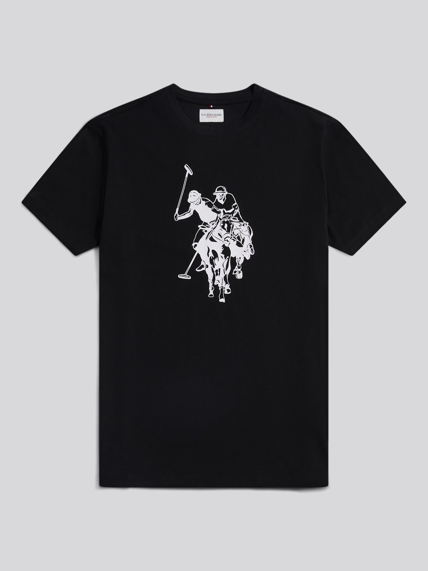 Mens Double Horsemen Graphic T-Shirt Black