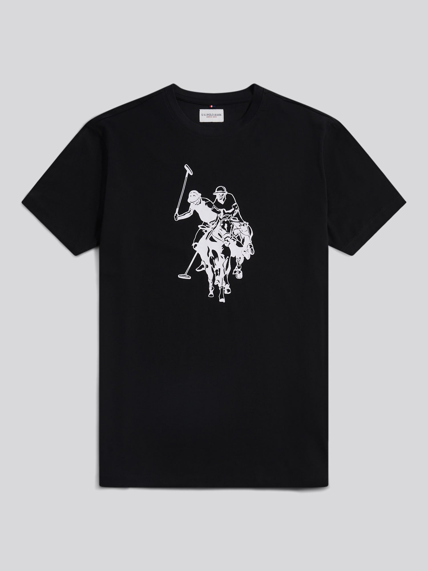Mens Double Horsemen Graphic T-Shirt Black