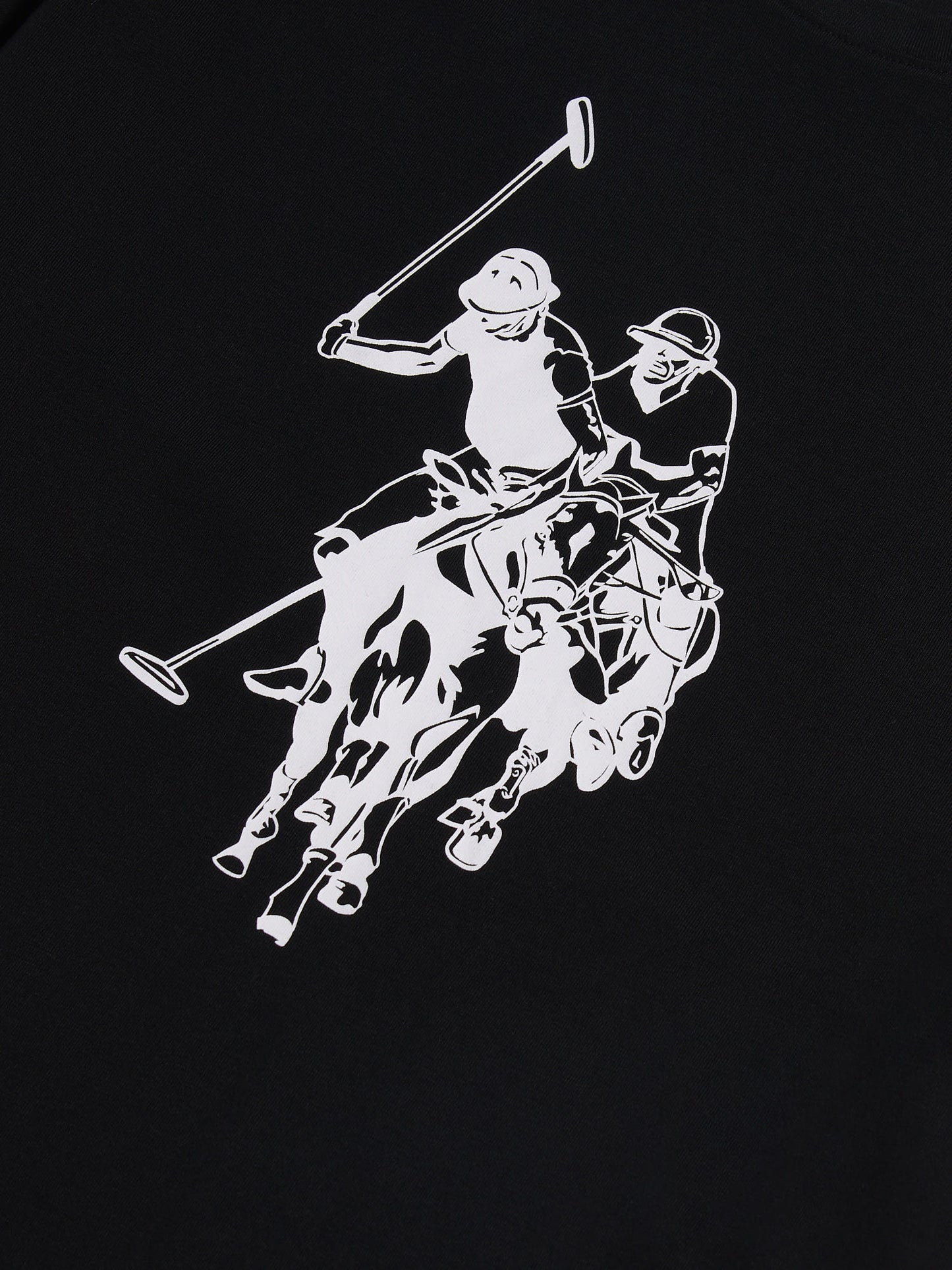 Mens Double Horsemen Graphic T-Shirt Black