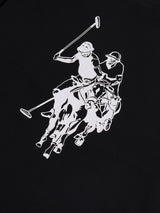Mens Double Horsemen Graphic T-Shirt Black