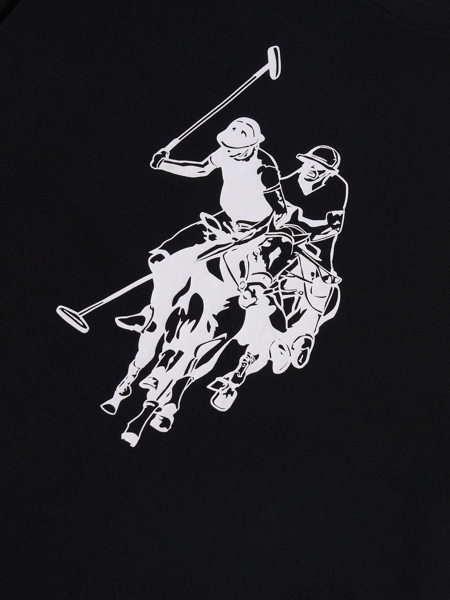 Mens Double Horsemen Graphic T-Shirt Black
