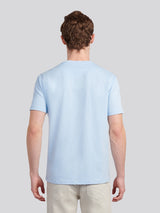 Mens Double Horsemen Graphic T-Shirt Chambray Blue