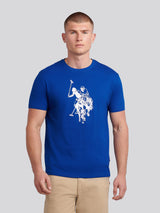 Mens Double Horsemen Graphic T-Shirt Sodalite Blue