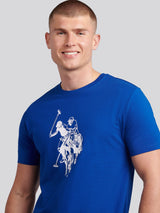Mens Double Horsemen Graphic T-Shirt Sodalite Blue