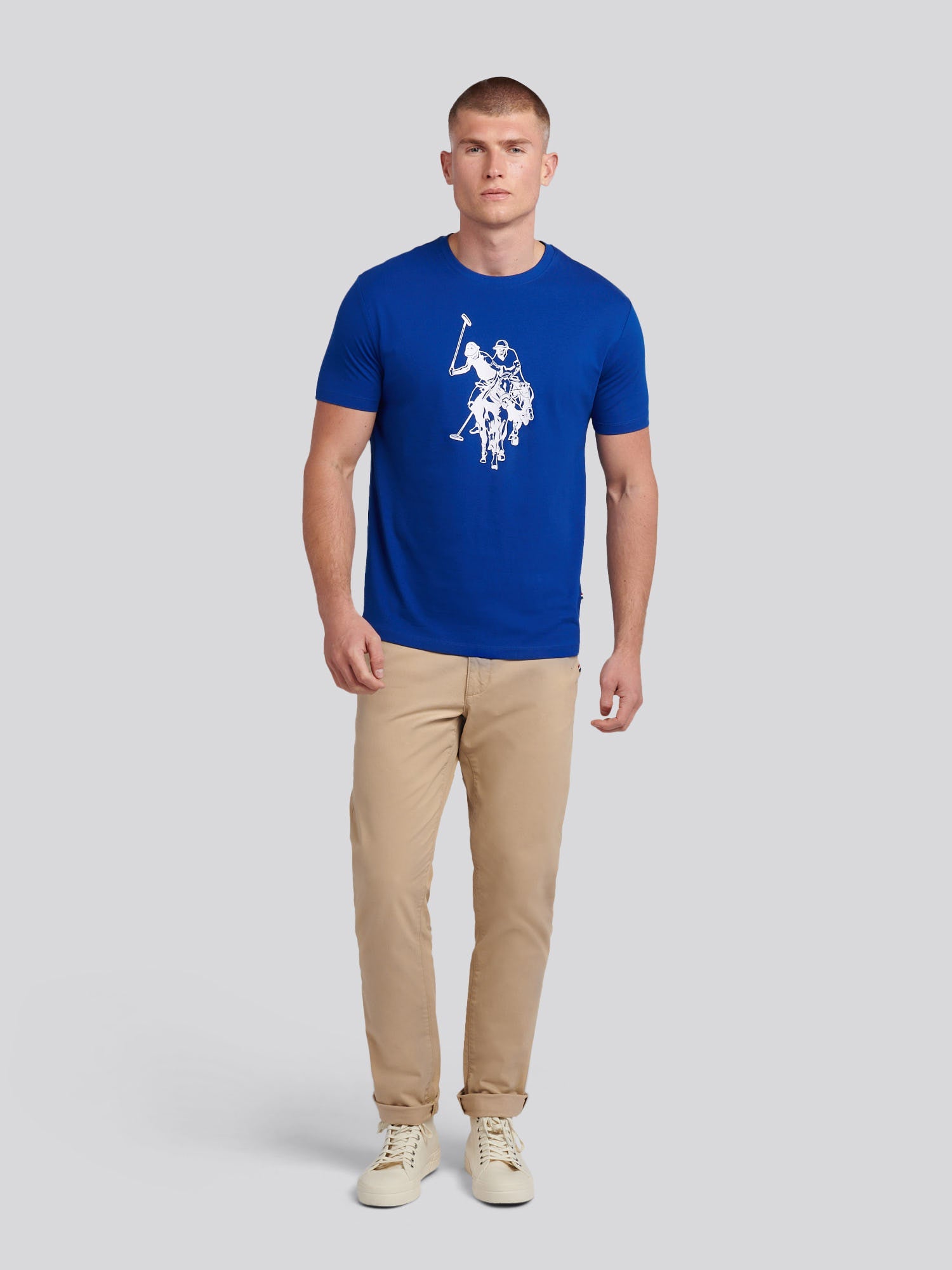 Mens Double Horsemen Graphic T-Shirt Sodalite Blue
