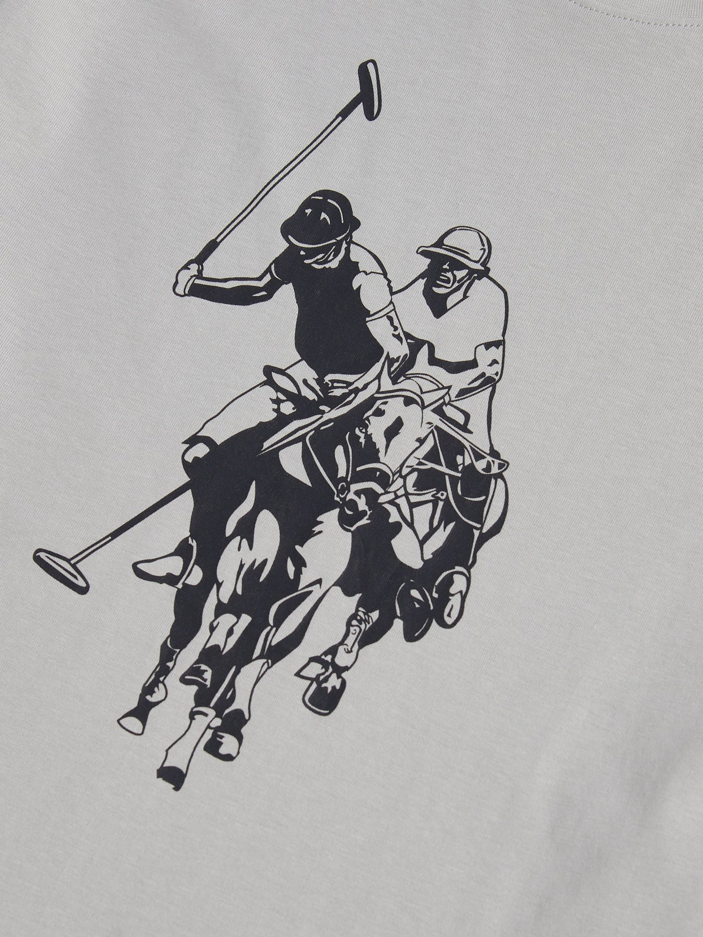 Mens Double Horsemen Graphic T-Shirt High Rise
