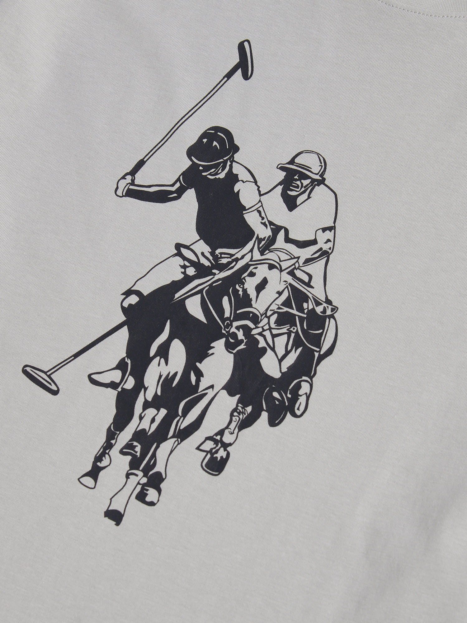 Mens Double Horsemen Graphic T-Shirt High Rise