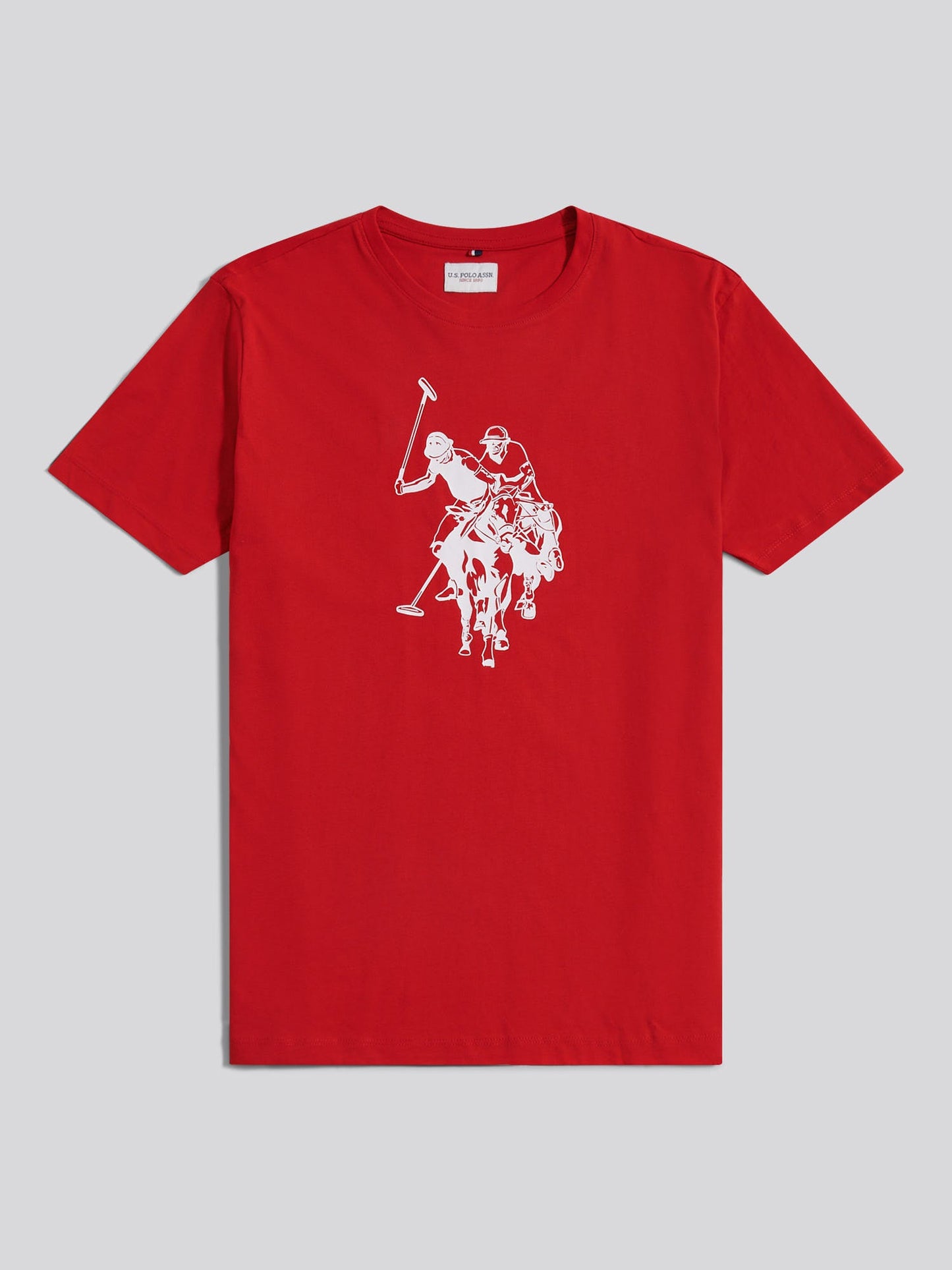 Mens Double Horsemen Graphic T-Shirt Haute Red