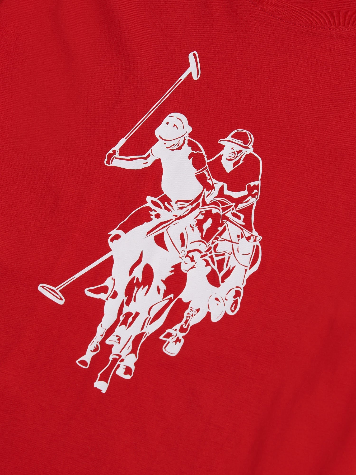 Mens Double Horsemen Graphic T-Shirt Haute Red