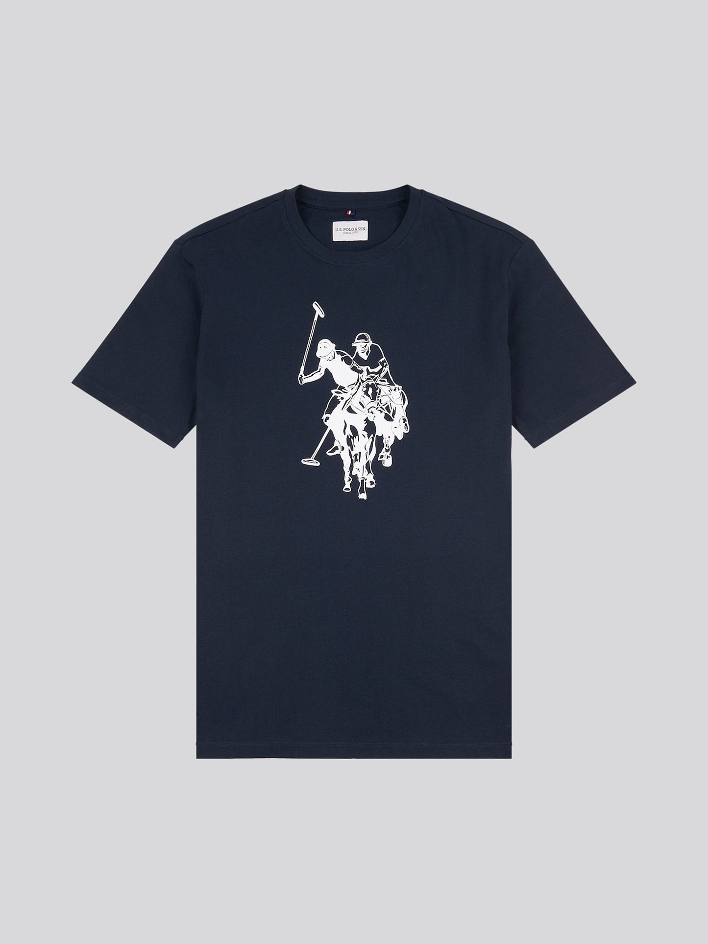 Mens Double Horsemen Graphic T-Shirt Dark Sapphire Navy