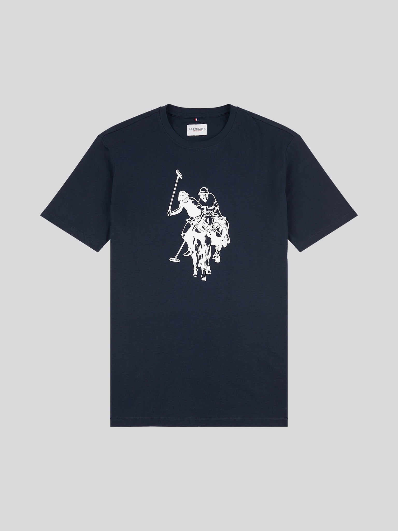 Mens Double Horsemen Graphic T-Shirt Dark Sapphire Navy
