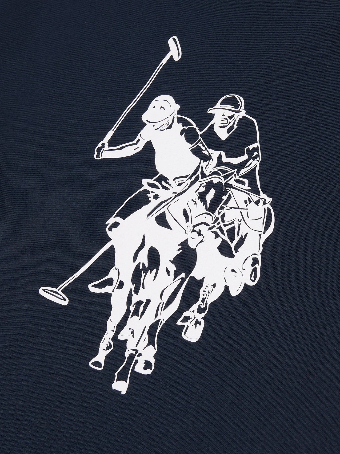 Mens Double Horsemen Graphic T-Shirt Dark Sapphire Navy