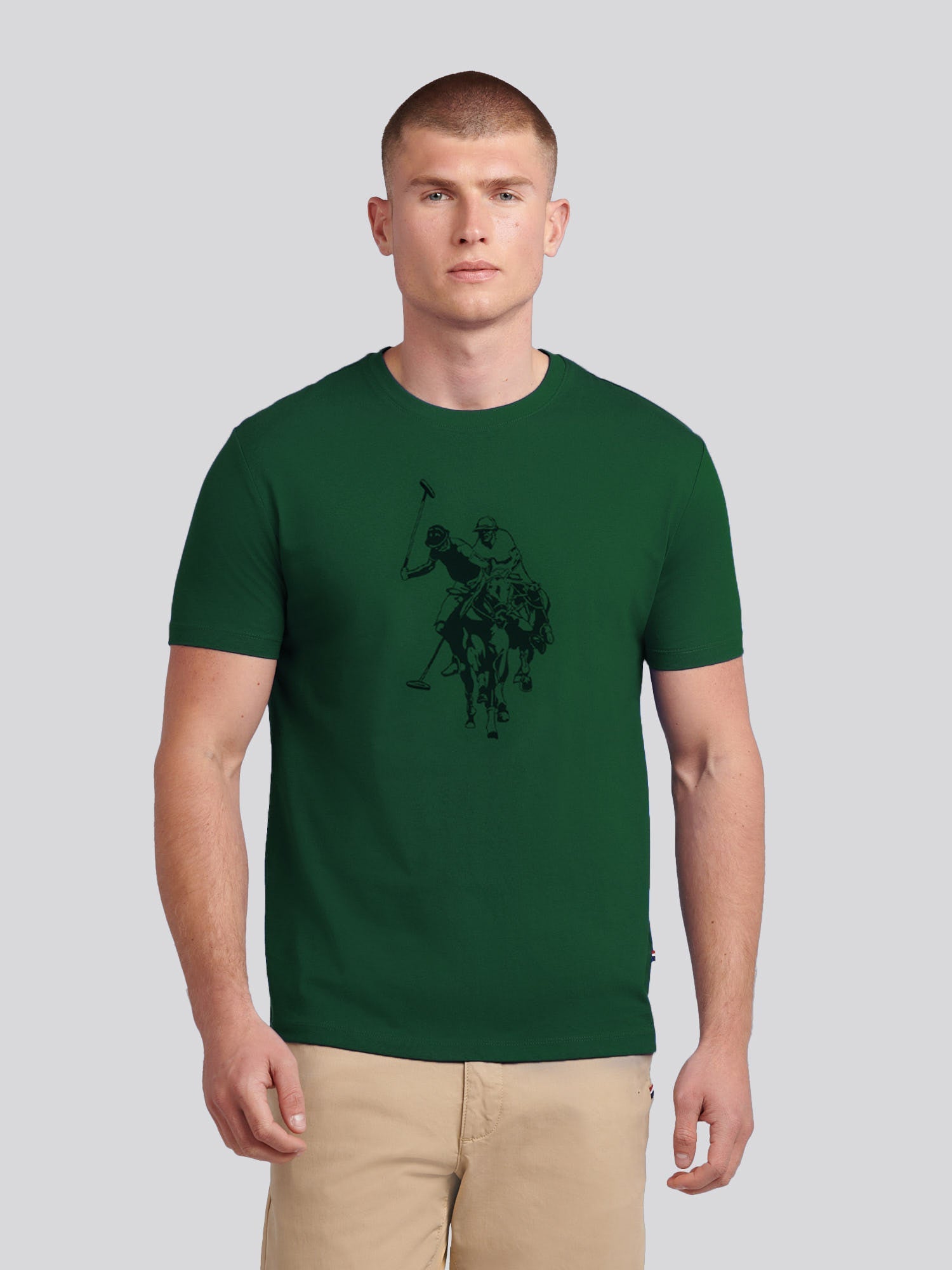 Mens Double Horsemen Graphic T-Shirt Pineneedle