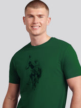 Mens Double Horsemen Graphic T-Shirt Pineneedle