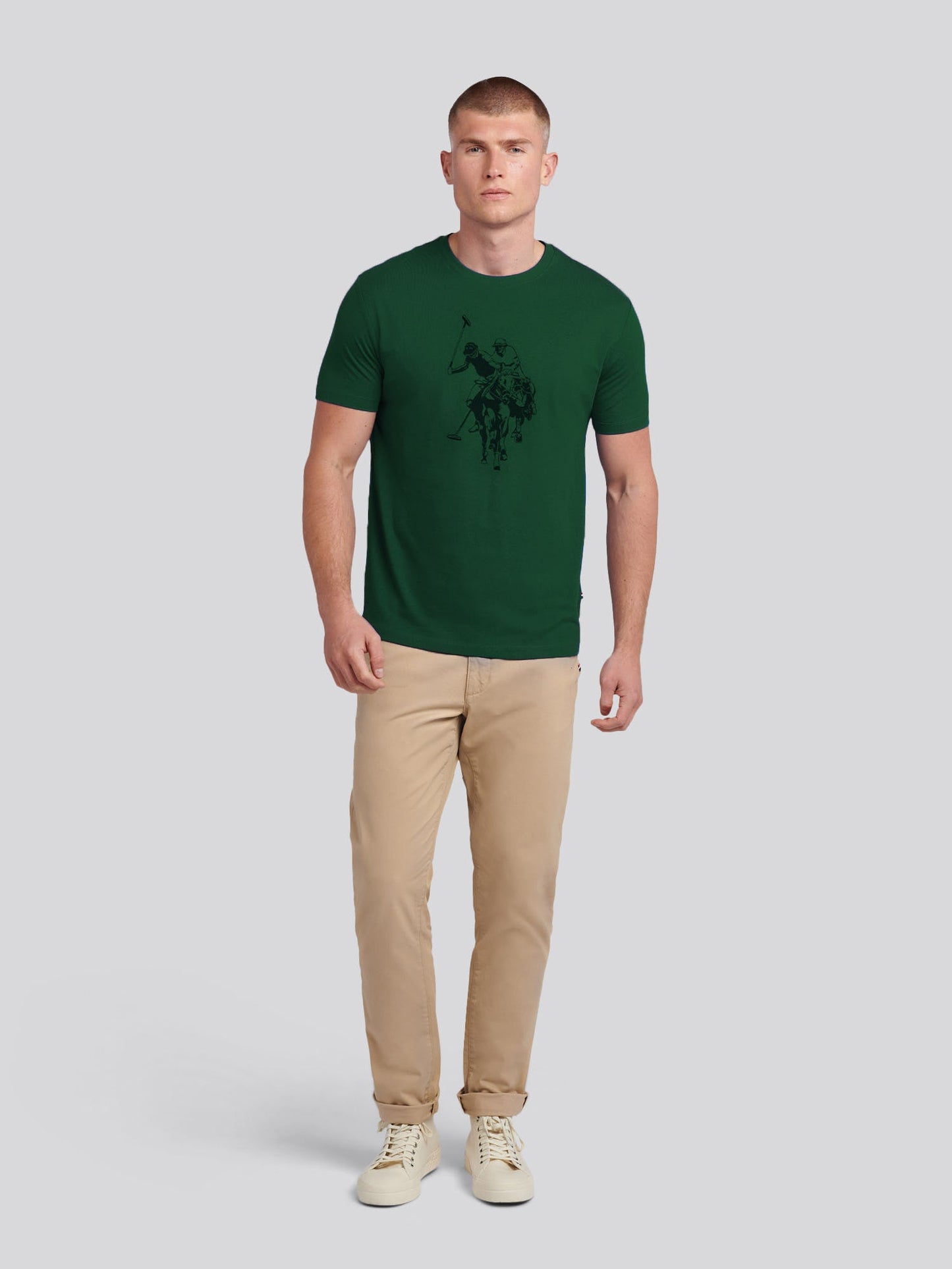 Mens Double Horsemen Graphic T-Shirt Pineneedle