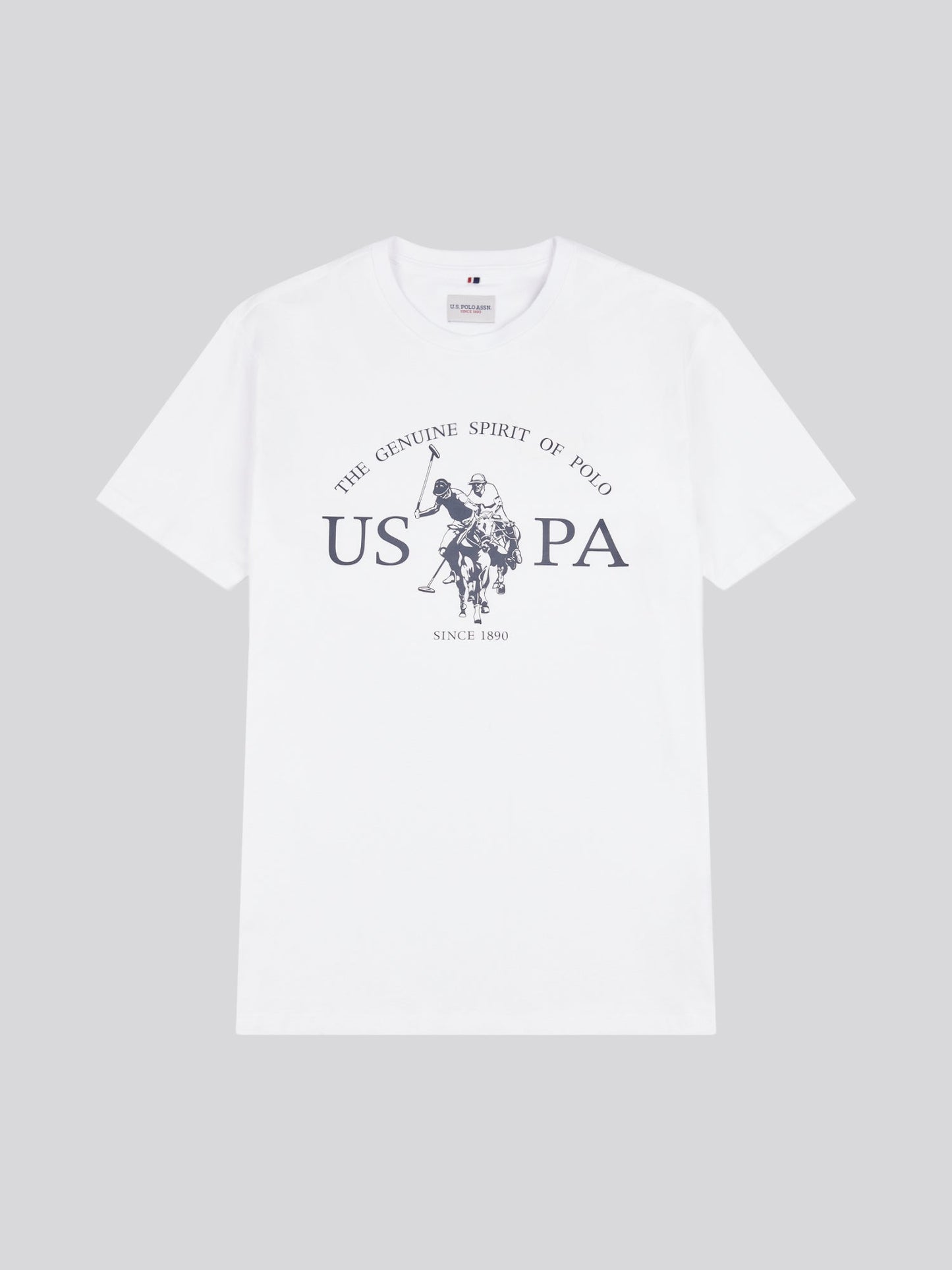 Mens USPA Print Graphic T-Shirt Bright White