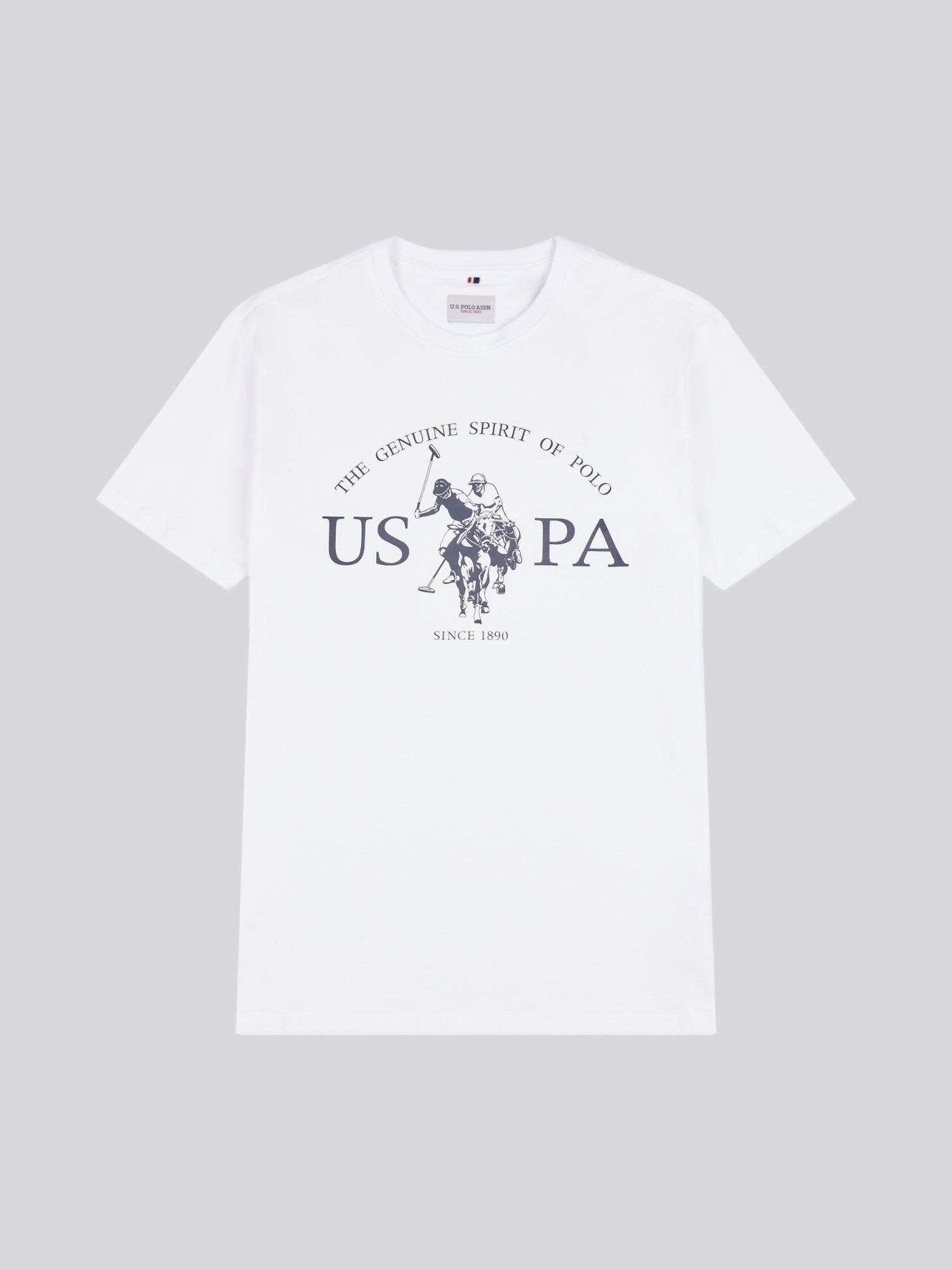 Mens USPA Print Graphic T-Shirt Bright White
