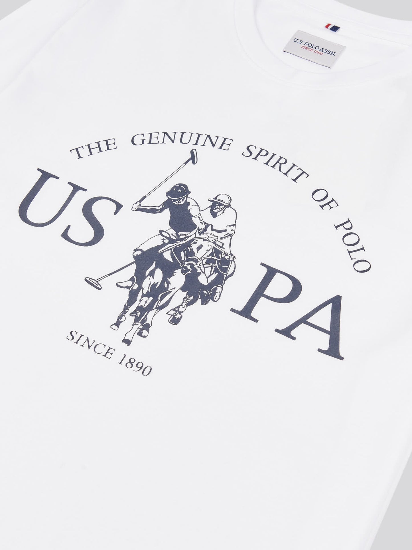 Mens USPA Print Graphic T-Shirt Bright White