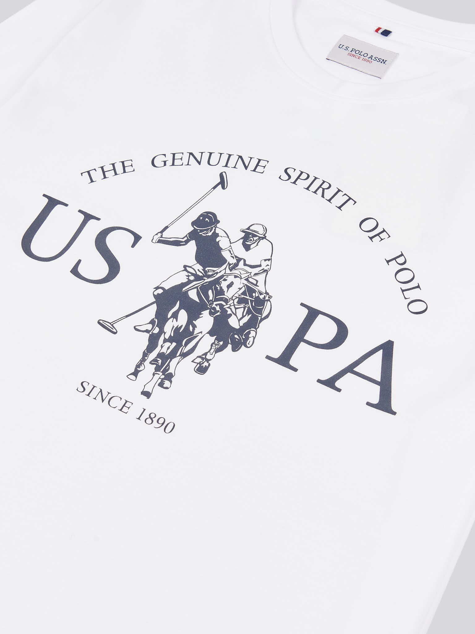 Mens USPA Print Graphic T-Shirt Bright White