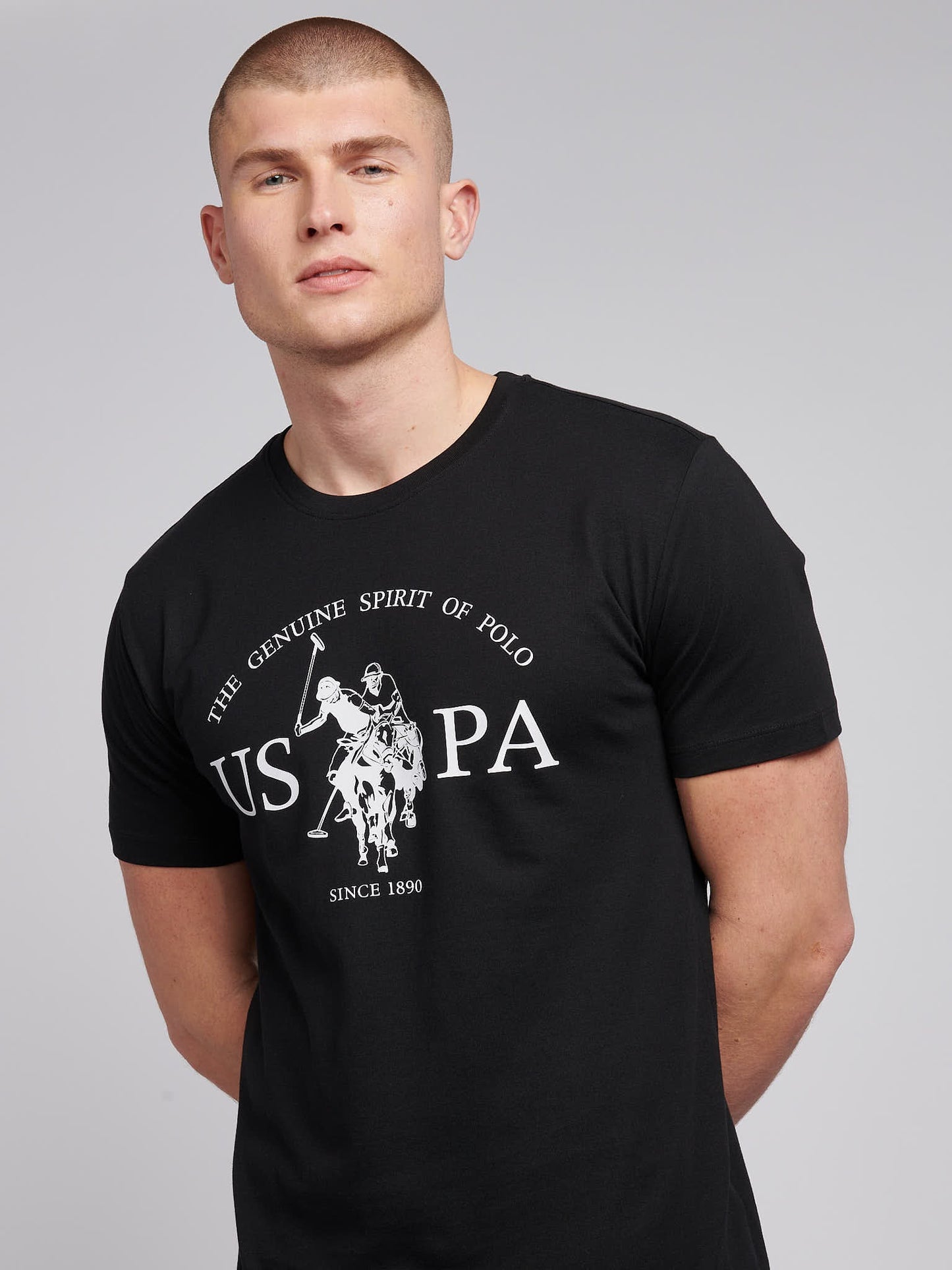 Mens USPA Print Graphic T-Shirt Black