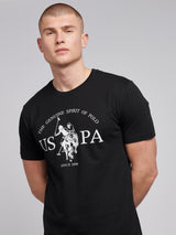 Mens USPA Print Graphic T-Shirt Black