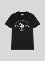 Mens USPA Print Graphic T-Shirt Black