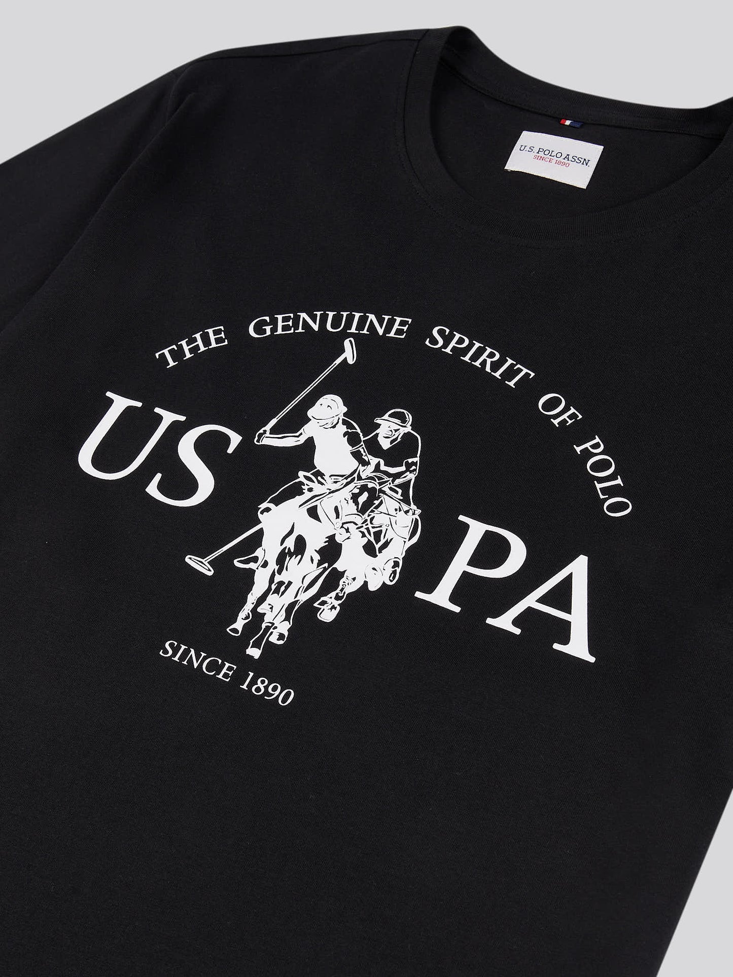 Mens USPA Print Graphic T-Shirt Black