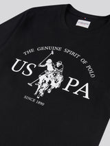 Mens USPA Print Graphic T-Shirt Black