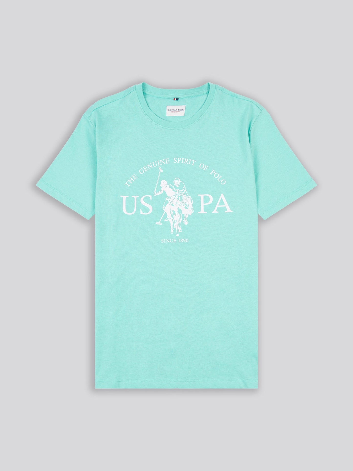 Mens USPA Print Graphic T-Shirt Pool Blue
