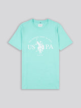Mens USPA Print Graphic T-Shirt Pool Blue