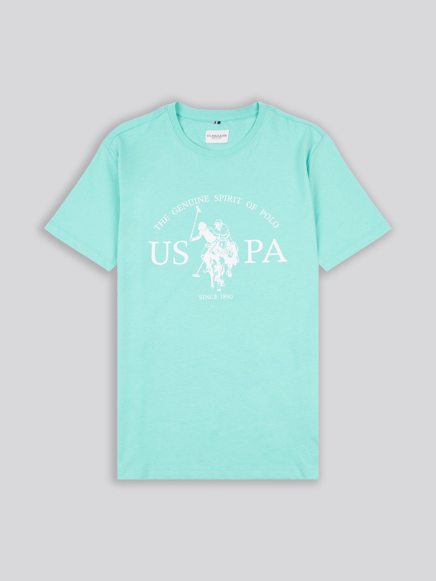 Mens USPA Print Graphic T-Shirt Pool Blue