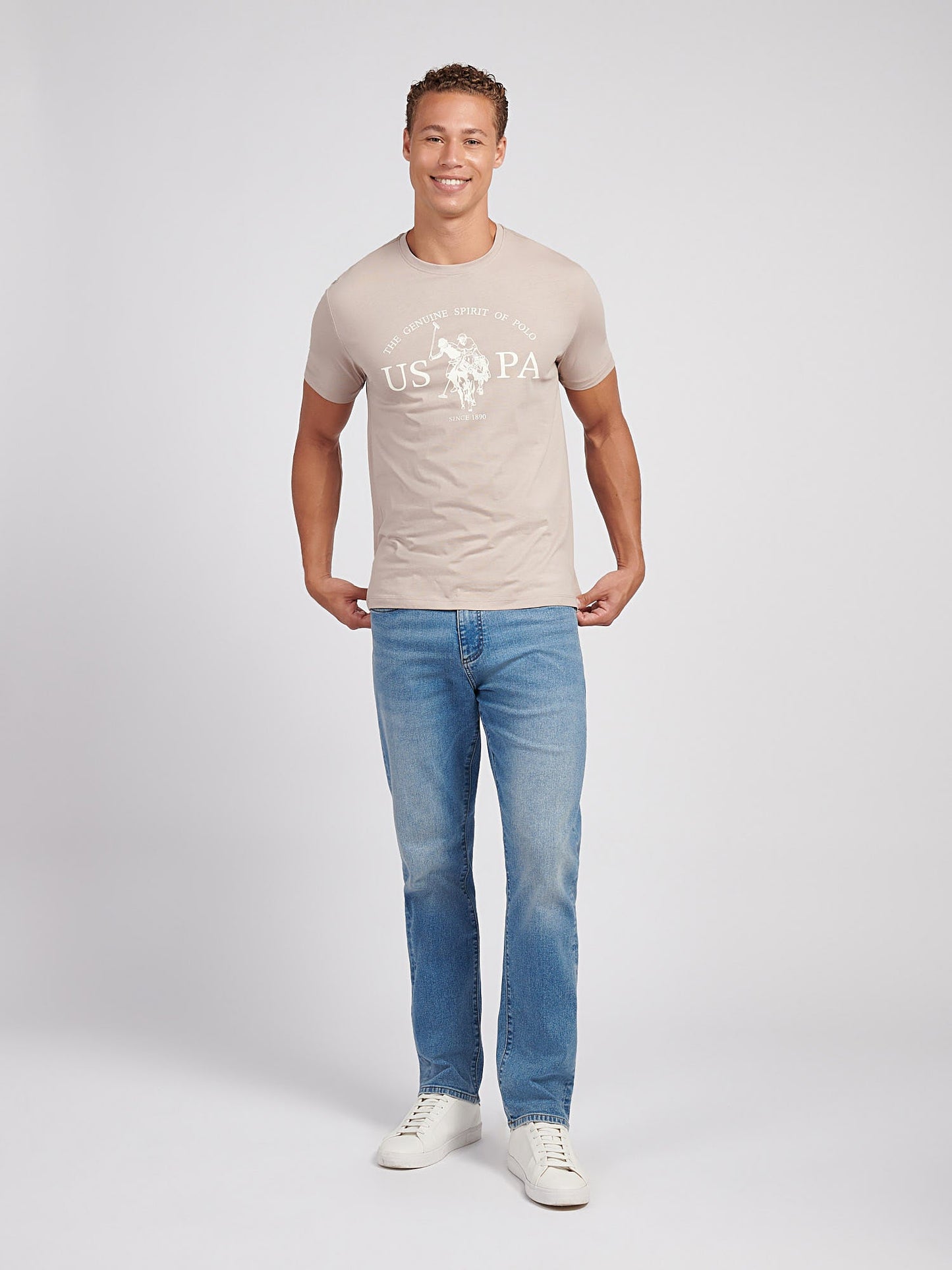 Mens USPA Print Graphic T-Shirt Atmosphere