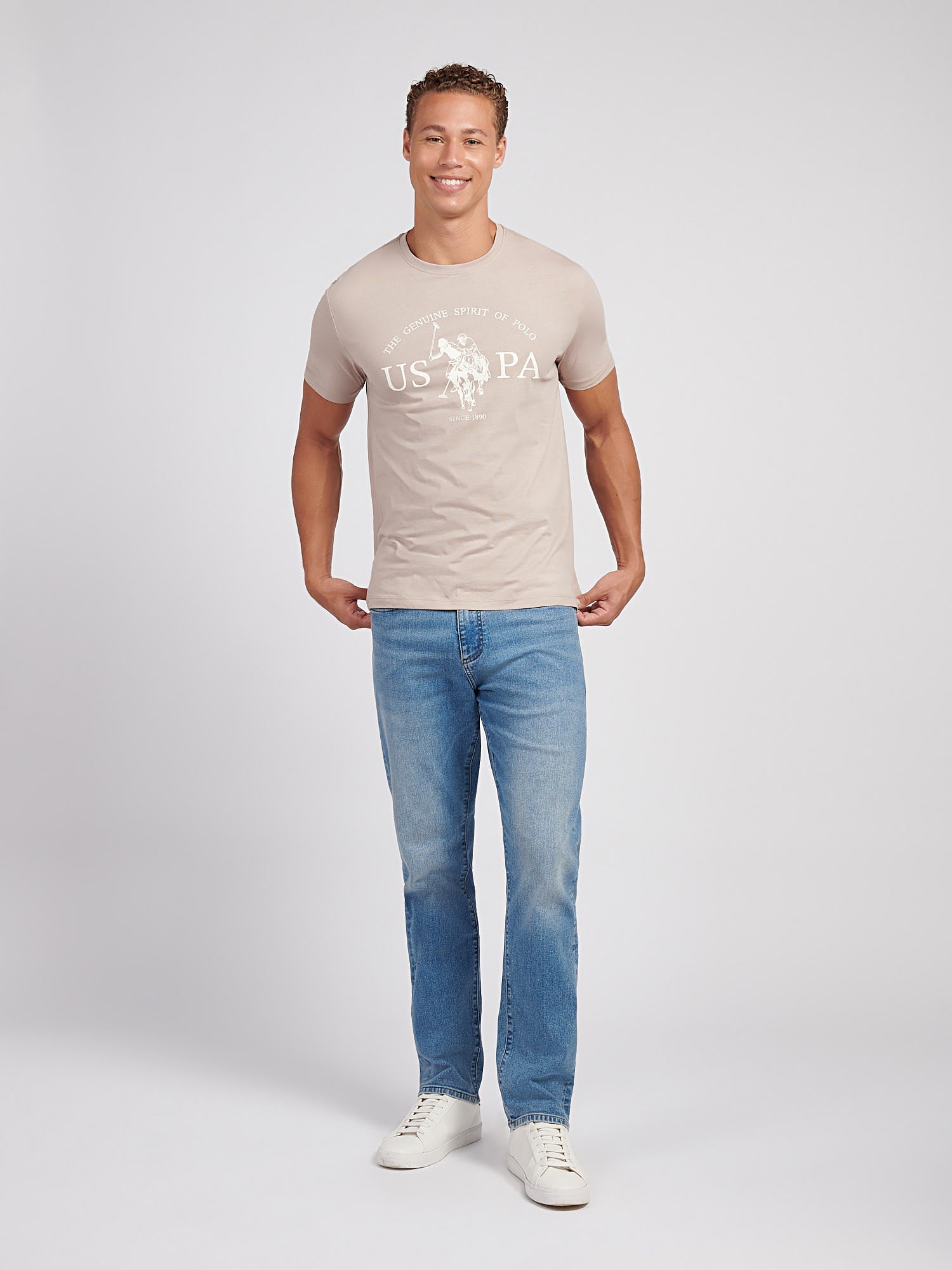 Mens USPA Print Graphic T-Shirt Atmosphere