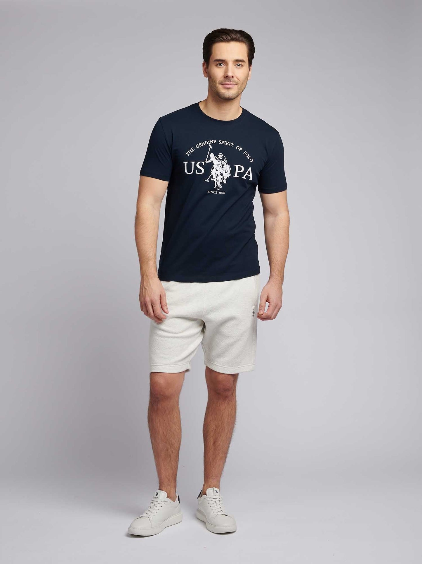 Mens USPA Print Graphic T-Shirt Dark Sapphire Navy