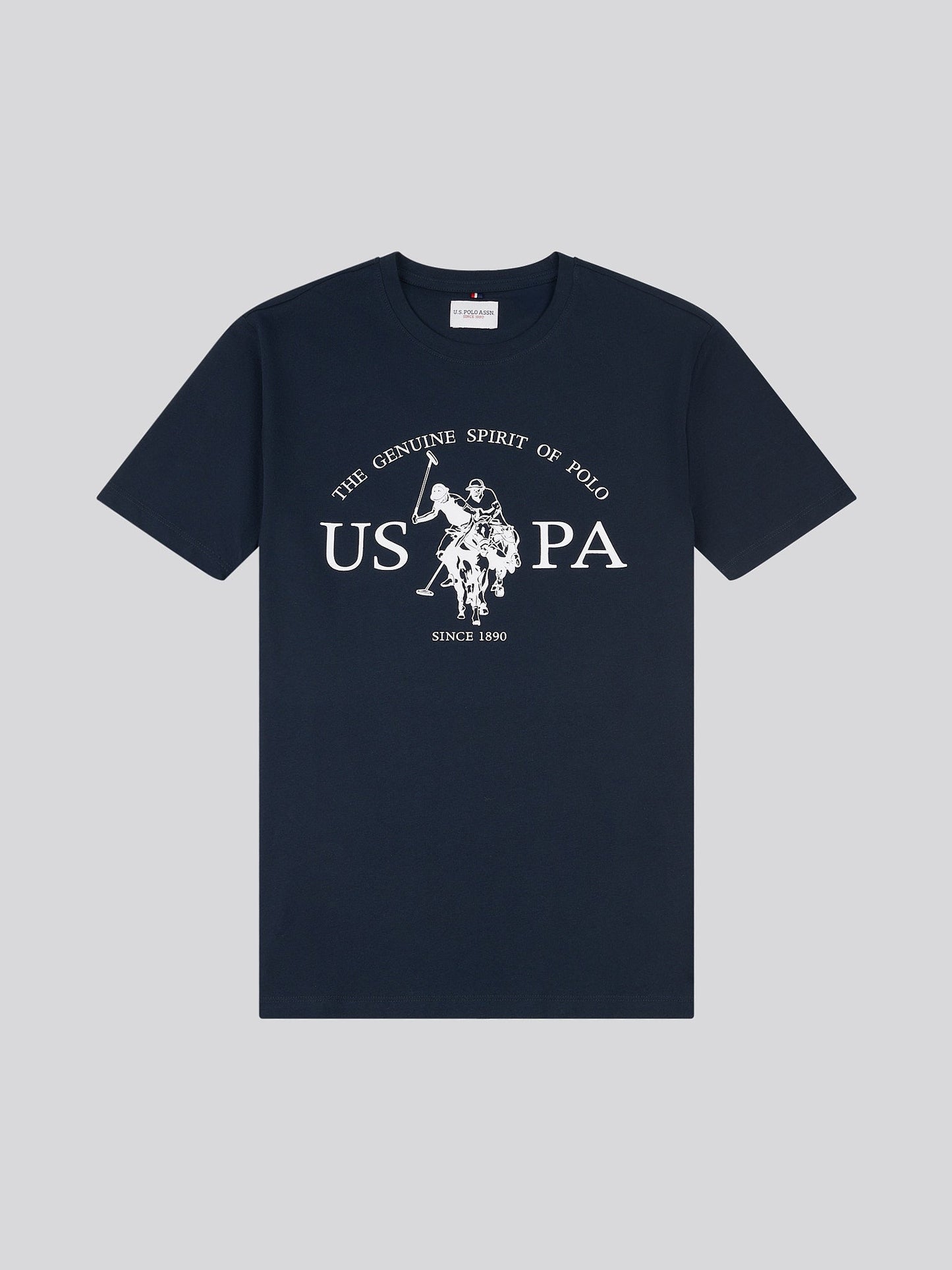 Mens USPA Print Graphic T-Shirt Dark Sapphire Navy