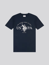 Mens USPA Print Graphic T-Shirt Dark Sapphire Navy