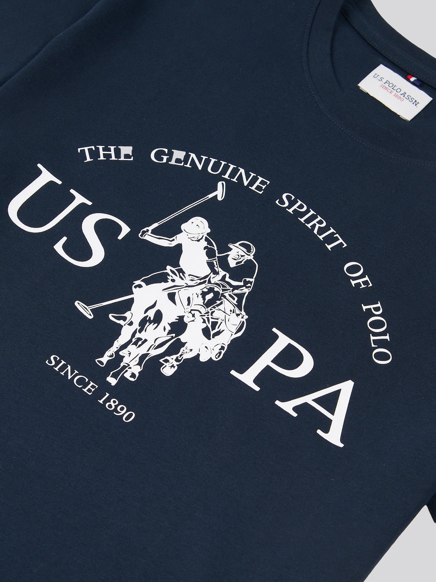 Mens USPA Print Graphic T-Shirt Dark Sapphire Navy