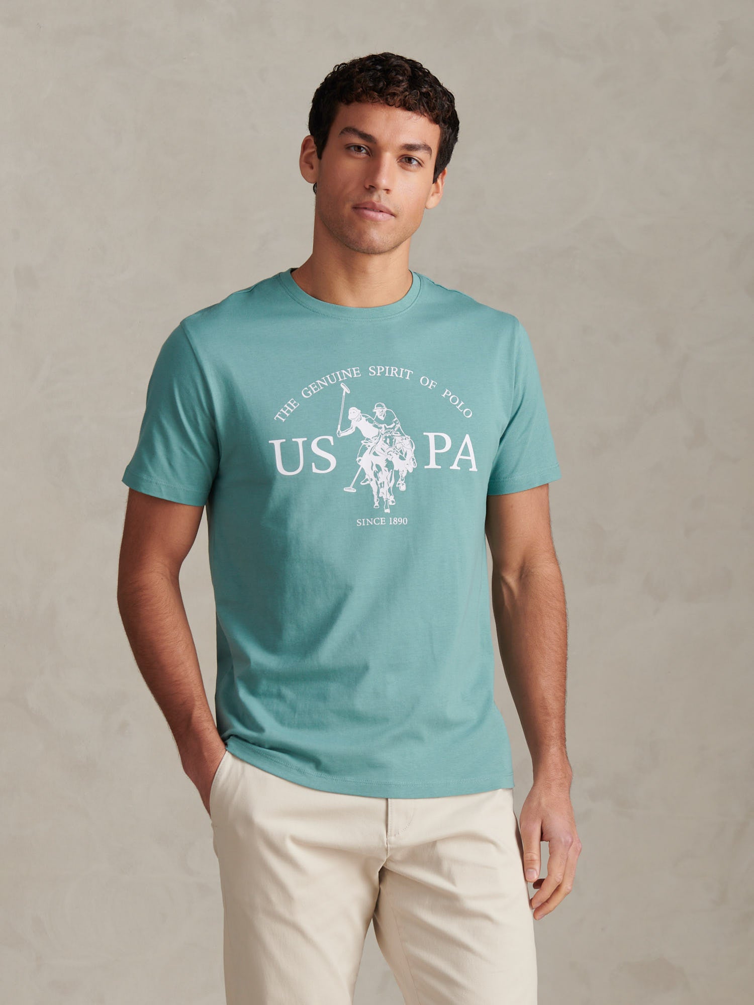 Mens USPA Print Graphic T-Shirt Arctic