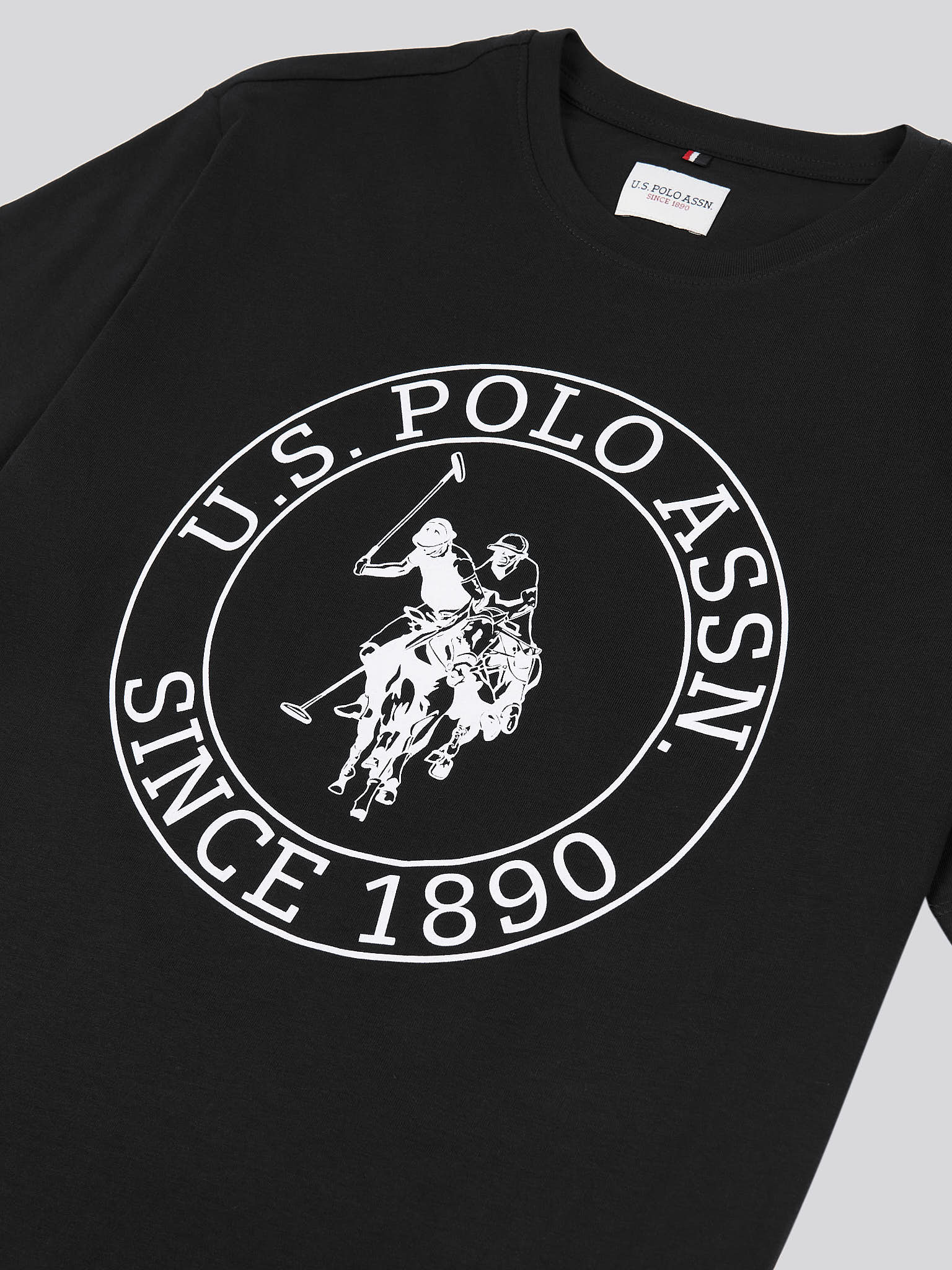 Mens Circle Print T-Shirt in Black
