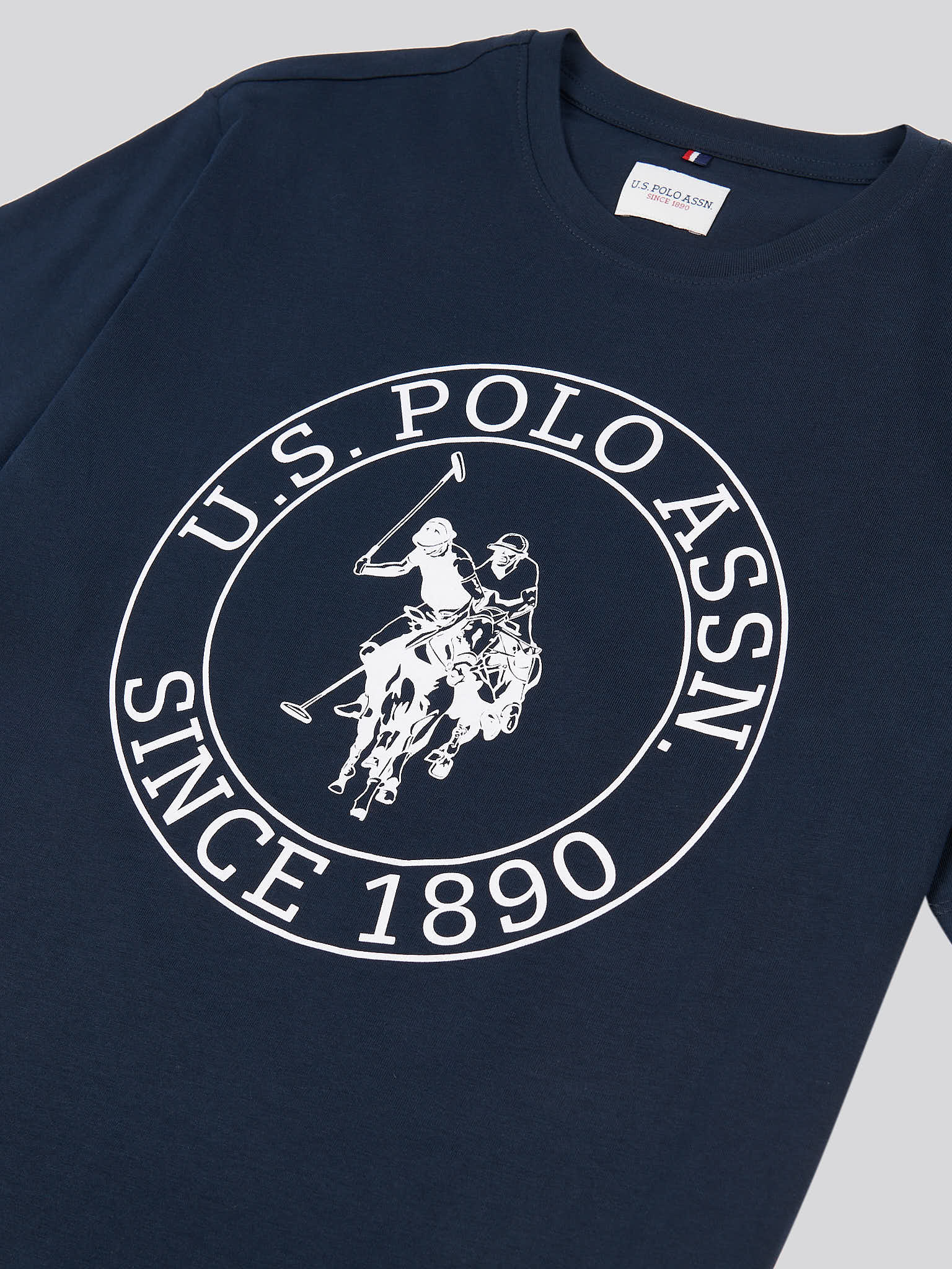 Mens Circle Print T-Shirt in Dark Sapphire Navy