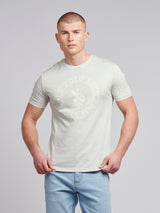 Mens Circle Print T-Shirt in Northern Droplet